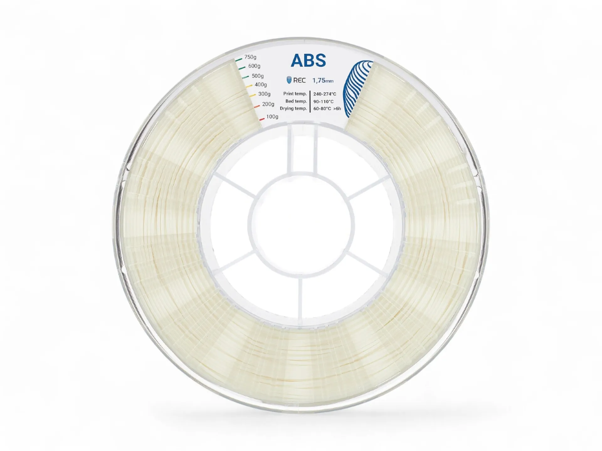 ABS plastic REC 1.75 mm natural