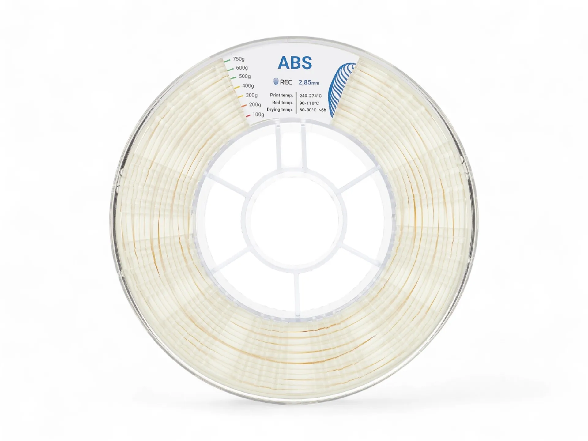 ABS plastic REC 2.85 mm white