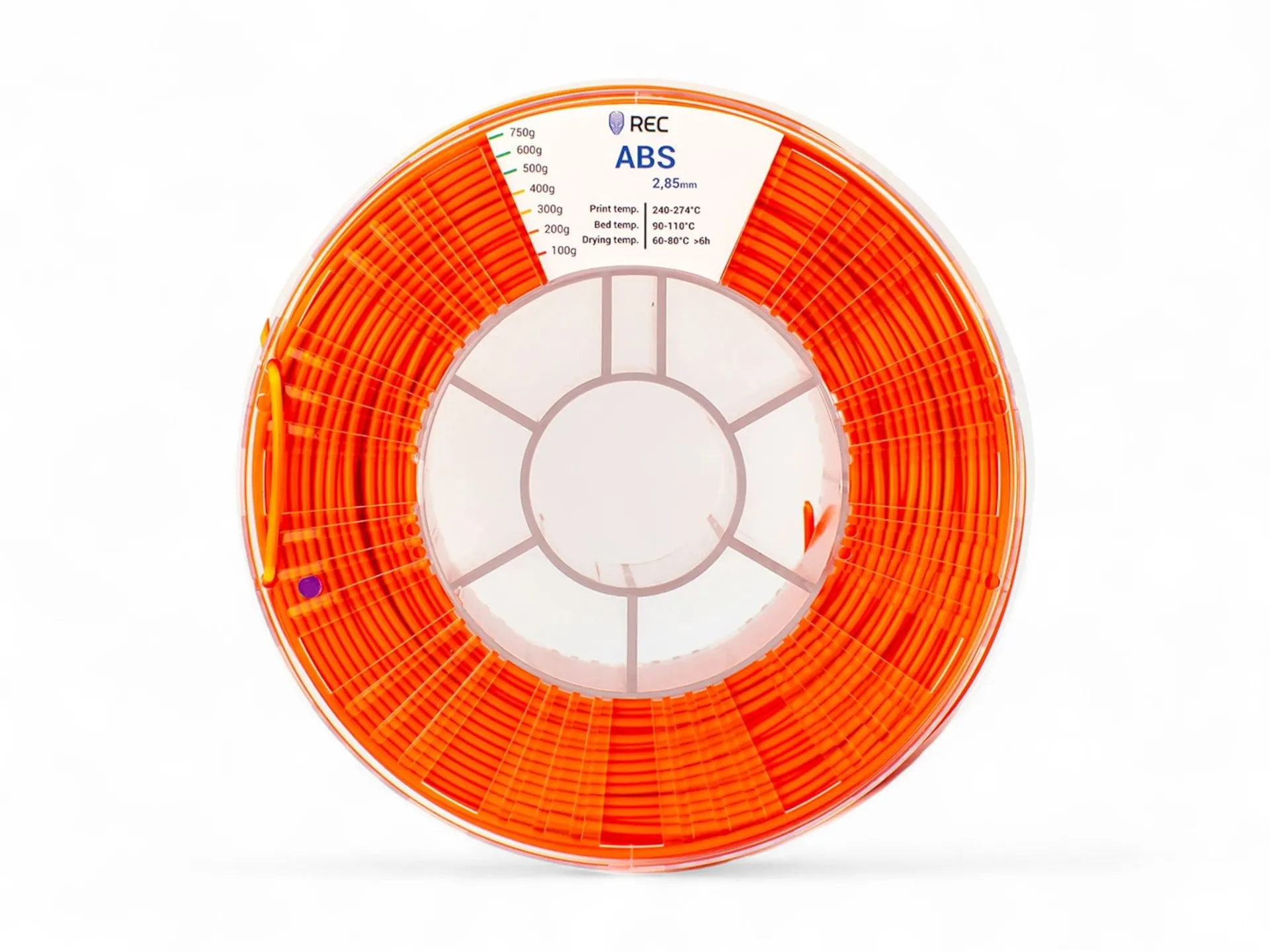 ABS plastic REC 2.85 mm orange