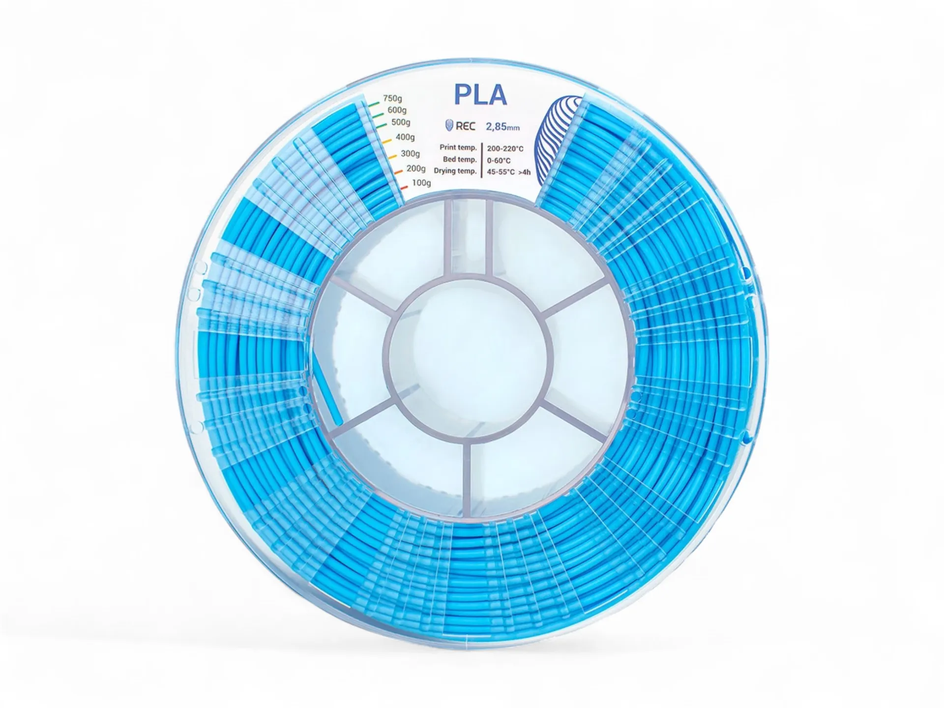 PLA plastic REC 2.85 mm light blue