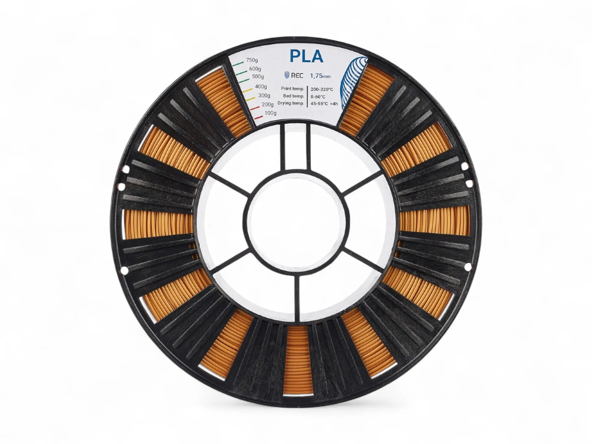 PLA plastic REC 1.75 mm golden