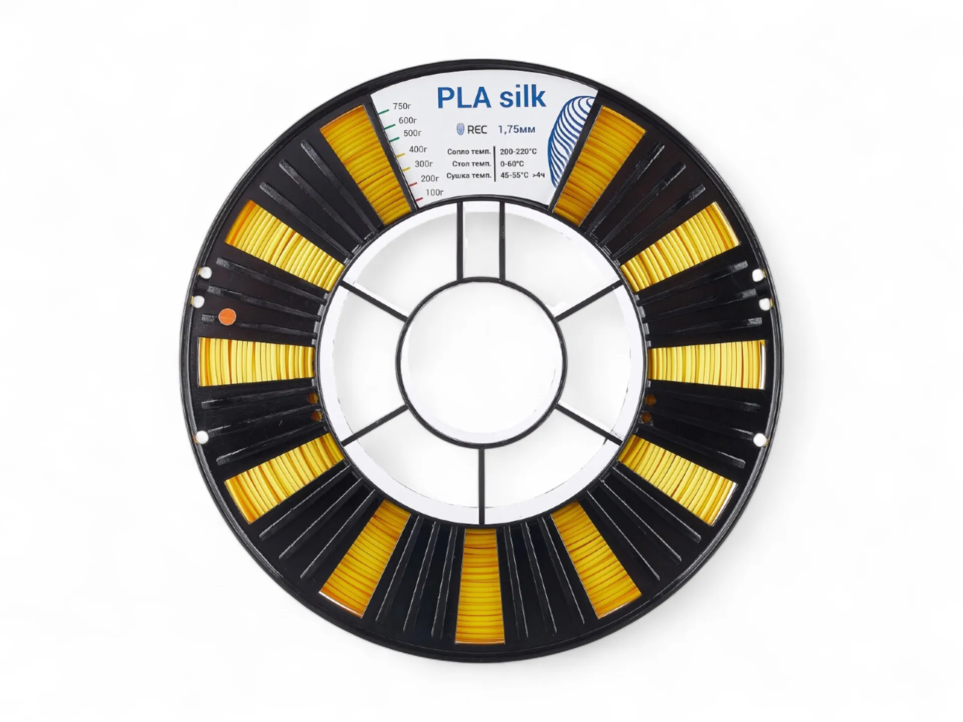 PLA Silk пластик REC 1.75мм золотистый