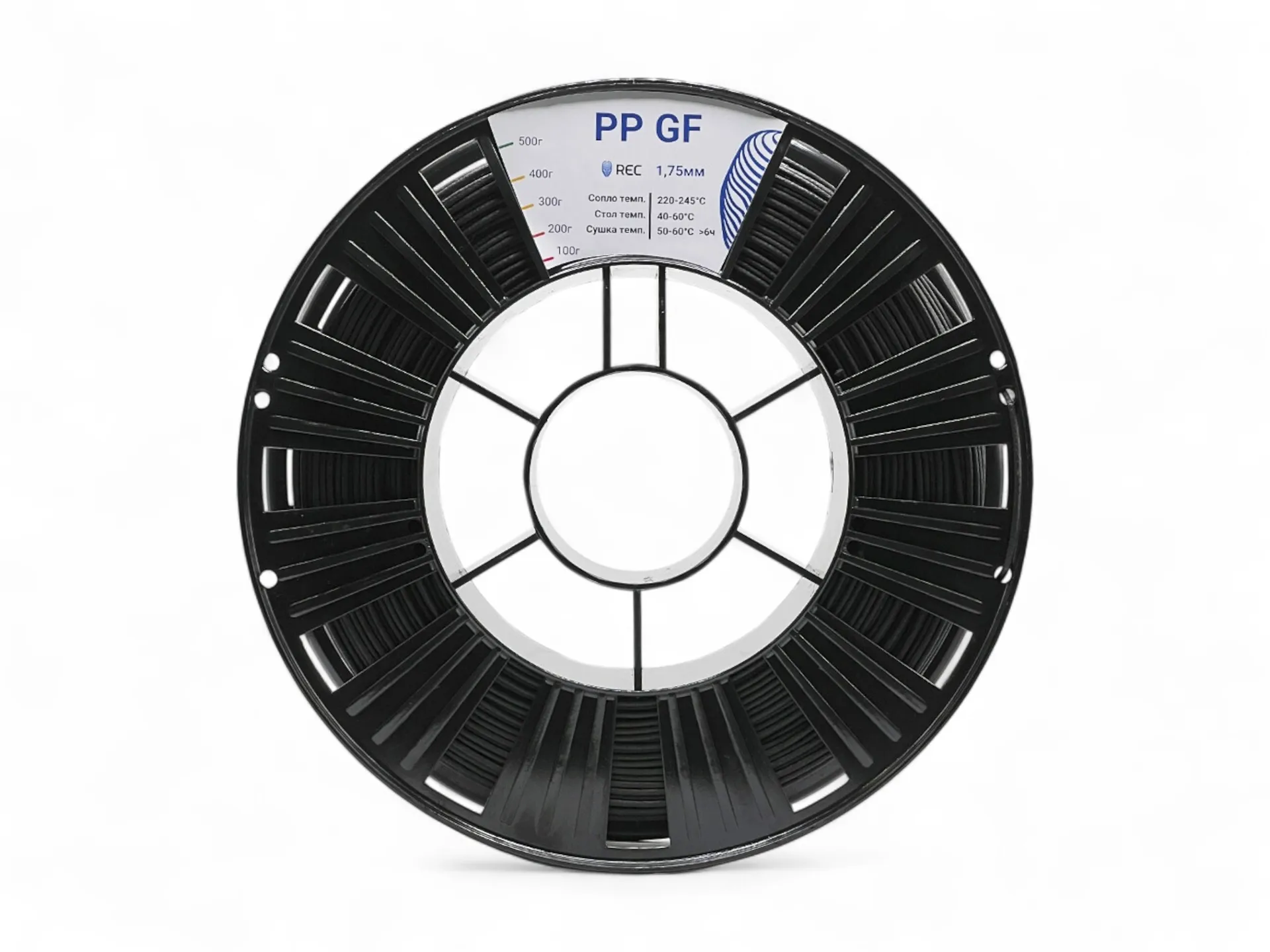 PP GF plastic REC 1.75mm black