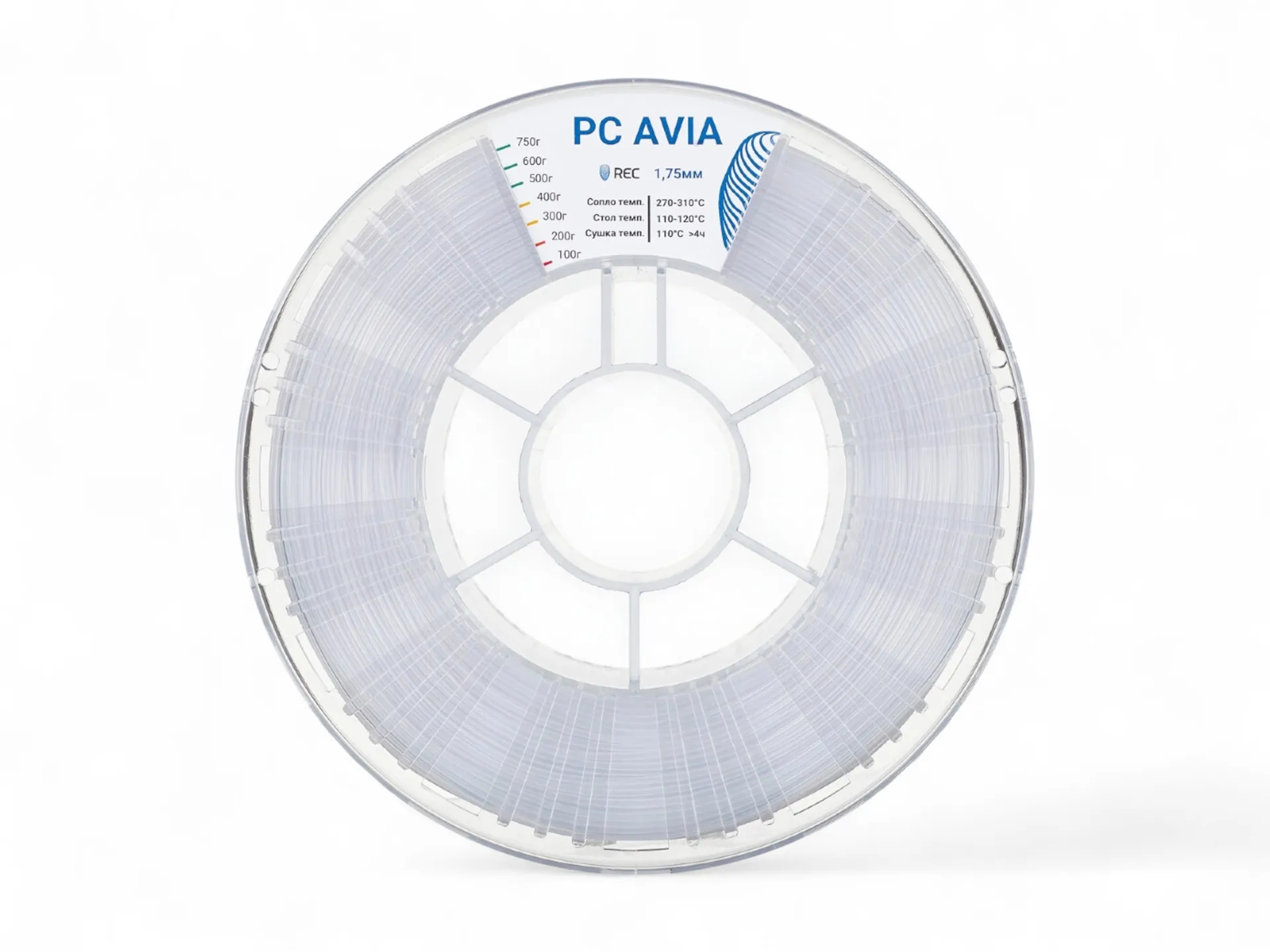 PC AVIA plastic REC 1.75мм transparent
