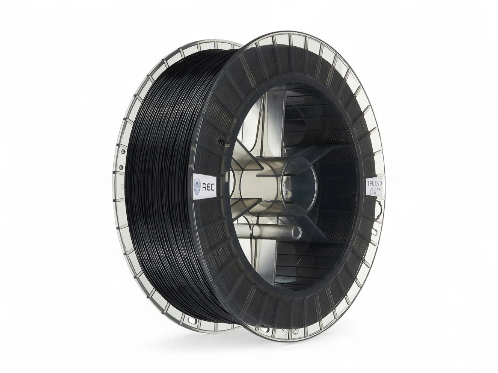 TPU D70 Plastic REC 1.75mm Black 2kg