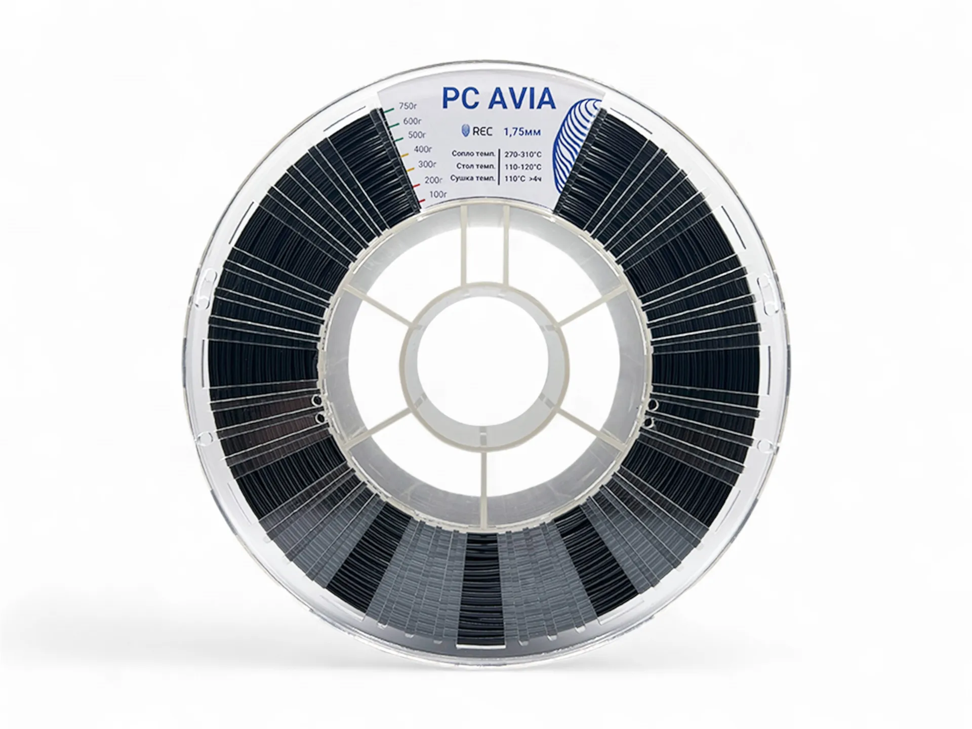 PC AVIA Plastic REC 1.75mm Black